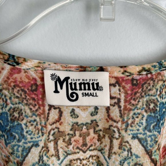 Show Me Your Mumu Peta Boo Tunic Cold Shoulder in Santiago Sandstone - Picture 2 of 5